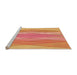 Sideview of Machine Washable Transitional Bright Orange Rug, wshpat1618org