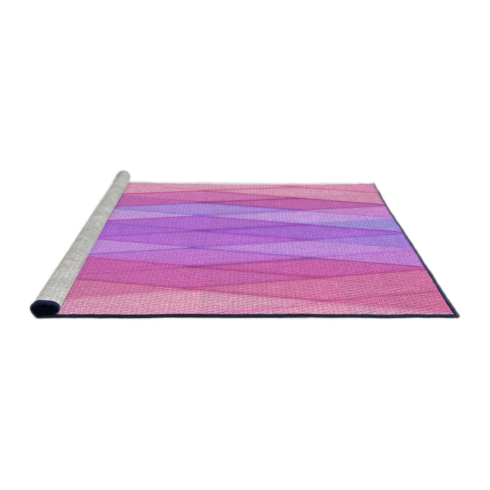 Sideview of Machine Washable Transitional Violet Purple Rug, wshpat1618pur