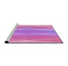 Sideview of Machine Washable Transitional Violet Purple Rug, wshpat1618pur