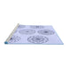 Sideview of Machine Washable Transitional Lavender Blue Rug, wshpat1619blu