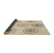 Thickness of Patterned Peru Brown Rug, pat1619brn