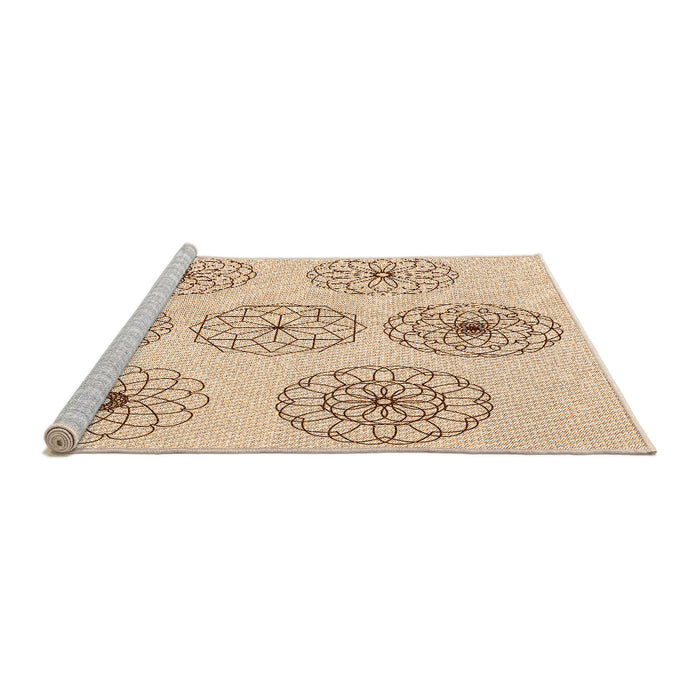 Sideview of Machine Washable Transitional Peru Brown Rug, wshpat1619org