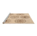 Sideview of Machine Washable Transitional Peru Brown Rug, wshpat1619org