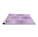 Sideview of Machine Washable Transitional Orchid Purple Rug, wshpat1619pur