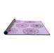 Thickness of Patterned Orchid Purple Rug, pat1619pur