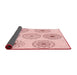 Thickness of Patterned Pink Rug, pat1619rd