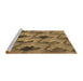 Sideview of Machine Washable Transitional Saddle Brown Rug, wshpat162brn