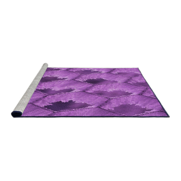 Sideview of Machine Washable Transitional Purple Rug, wshpat162pur