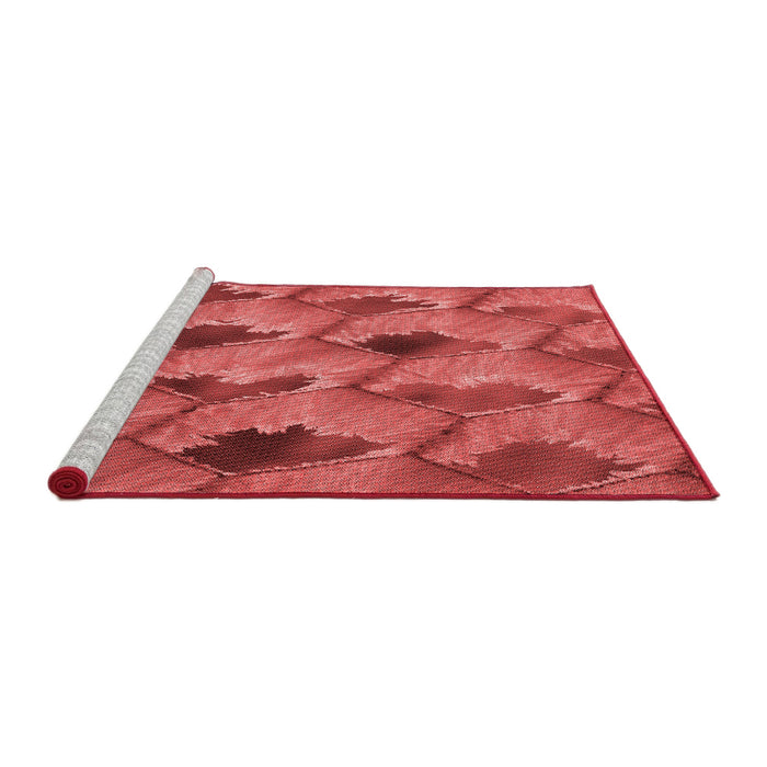 Sideview of Machine Washable Transitional Red Rug, wshpat162rd