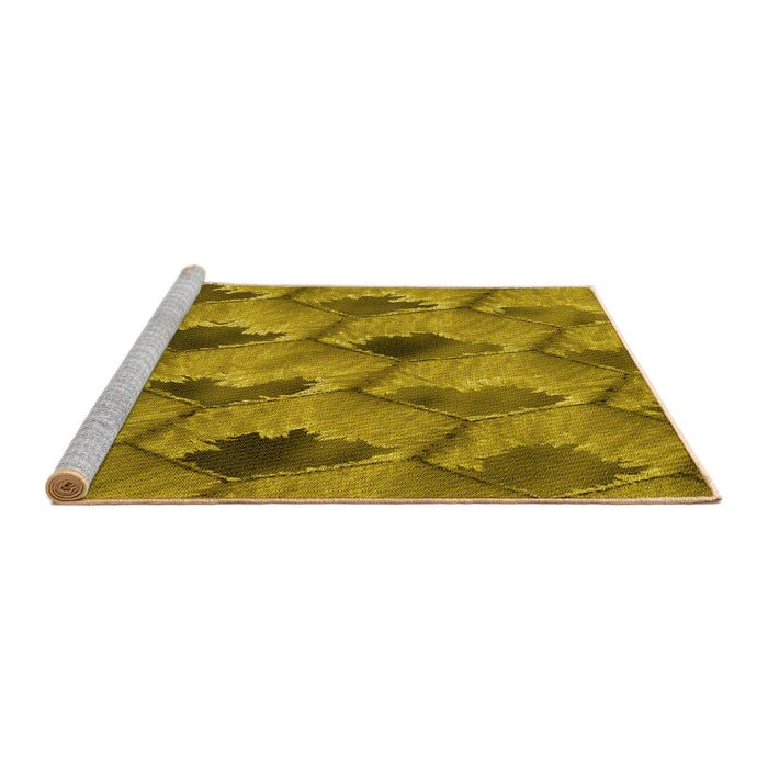 Sideview of Machine Washable Transitional Dark Bronze Brown Rug, wshpat162yw