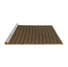 Sideview of Machine Washable Transitional Bronze Brown Rug, wshpat1620brn