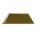 Sideview of Machine Washable Transitional Caramel Brown Rug, wshpat1620yw