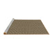 Sideview of Machine Washable Transitional Brown Sugar Brown Rug, wshpat1621brn