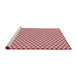 Sideview of Machine Washable Transitional Red Rug, wshpat1622rd