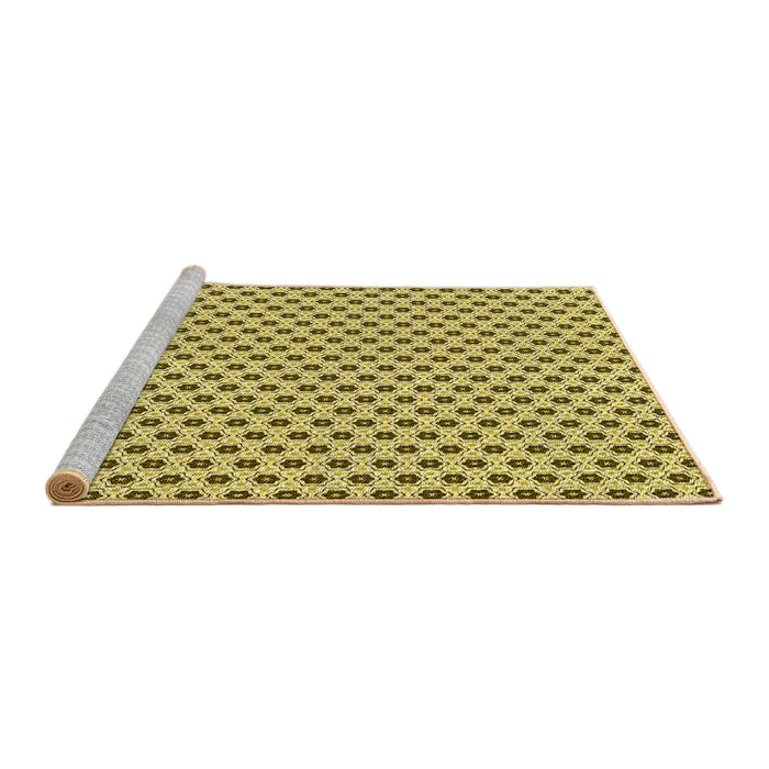 Sideview of Machine Washable Transitional Oak Brown Rug, wshpat1622yw