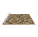 Sideview of Machine Washable Transitional Brown Sand Brown Rug, wshpat1623brn