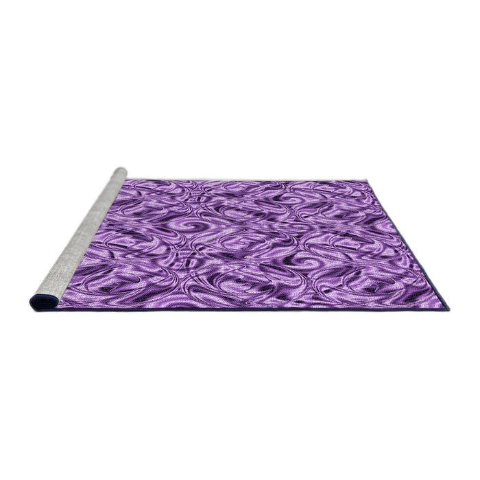 Sideview of Machine Washable Transitional Violet Purple Rug, wshpat1623pur