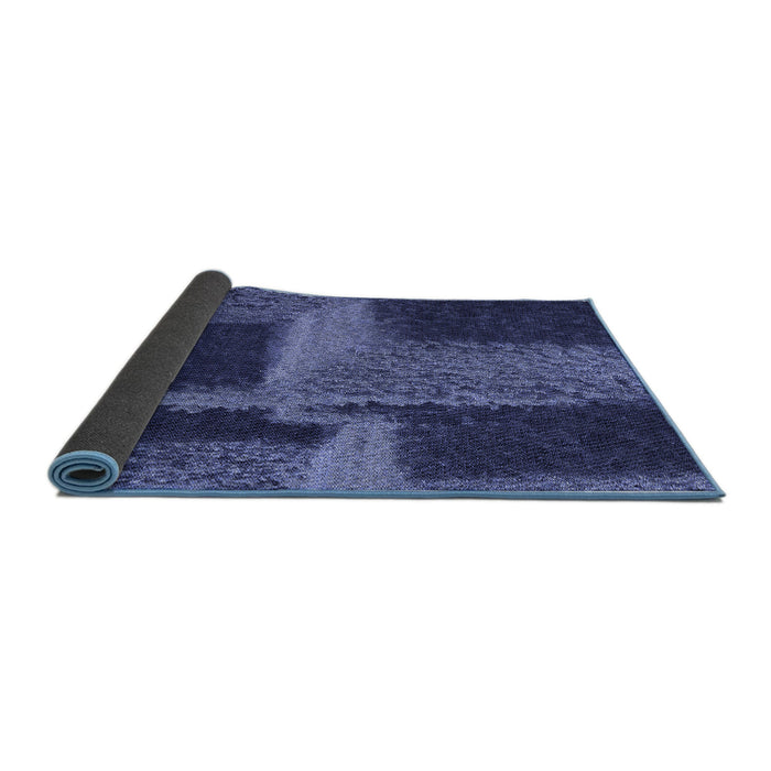 Thickness of Patterned Lapis Blue Rug, pat1624blu