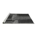 Sideview of Machine Washable Transitional Charcoal Black Rug, wshpat1624gry