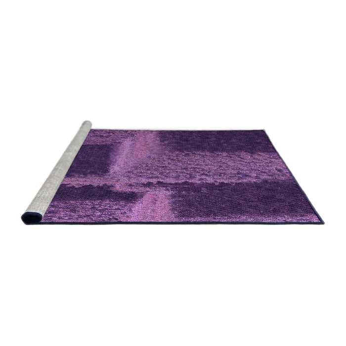 Sideview of Machine Washable Transitional Purple Rug, wshpat1624pur