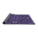 Thickness of Patterned Blue Rug, pat1625pur