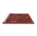 Sideview of Machine Washable Transitional Red Rug, wshpat1625rd