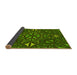 Thickness of Patterned Dark Forest Green Rug, pat1625yw