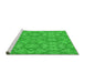 Sideview of Machine Washable Transitional Lime Green Rug, wshpat1626grn