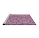 Sideview of Machine Washable Transitional Pink Rug, wshpat1626pur