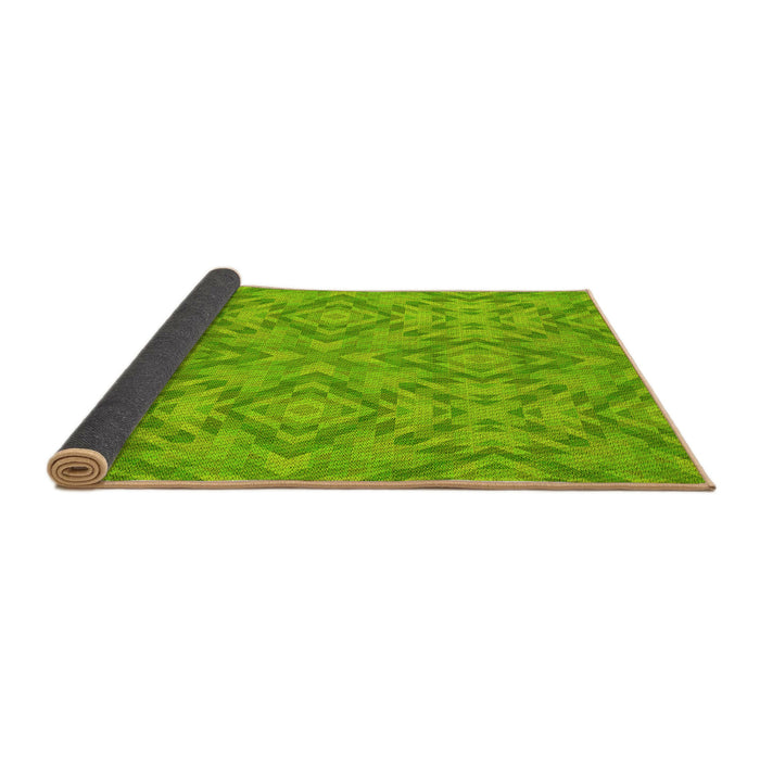 Thickness of Patterned Apple Green Rug, pat1626yw