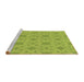 Sideview of Machine Washable Transitional Pistachio Green Rug, wshpat1627brn