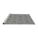 Sideview of Machine Washable Transitional Silver Gray Rug, wshpat1627gry