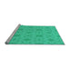 Sideview of Machine Washable Transitional Spring Green Rug, wshpat1627lblu