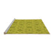 Sideview of Machine Washable Transitional Dark Golden Brown Rug, wshpat1627org