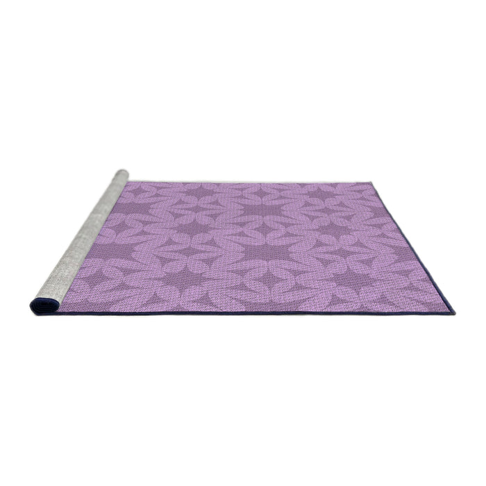Sideview of Machine Washable Transitional Violet Purple Rug, wshpat1627pur