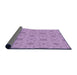 Thickness of Patterned Violet Purple Rug, pat1627pur