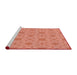 Sideview of Machine Washable Transitional Bright Orange Rug, wshpat1627rd