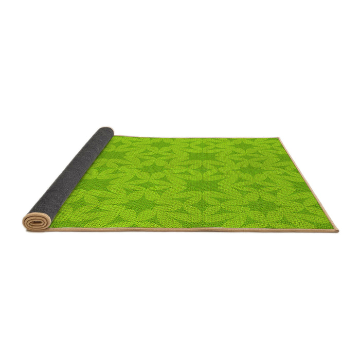Thickness of Patterned Green Rug, pat1627yw