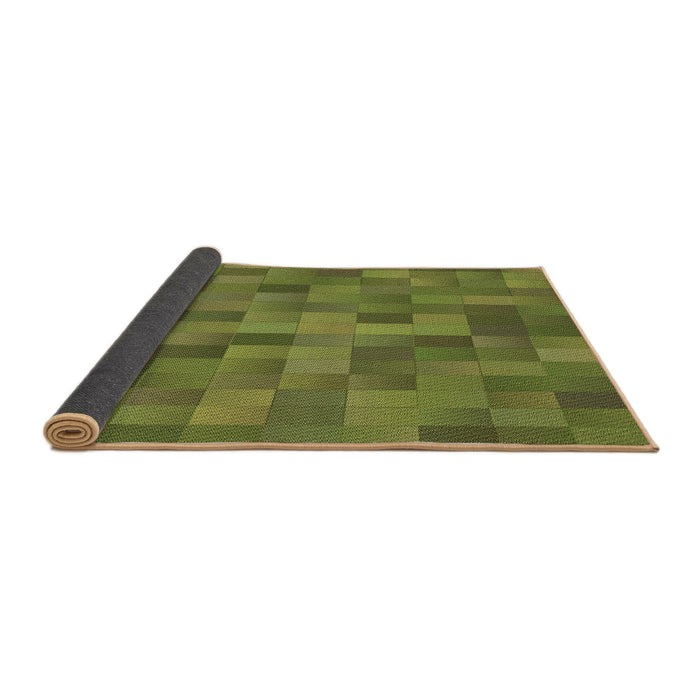Thickness of Patterned Pistachio Green Rug, pat1628brn