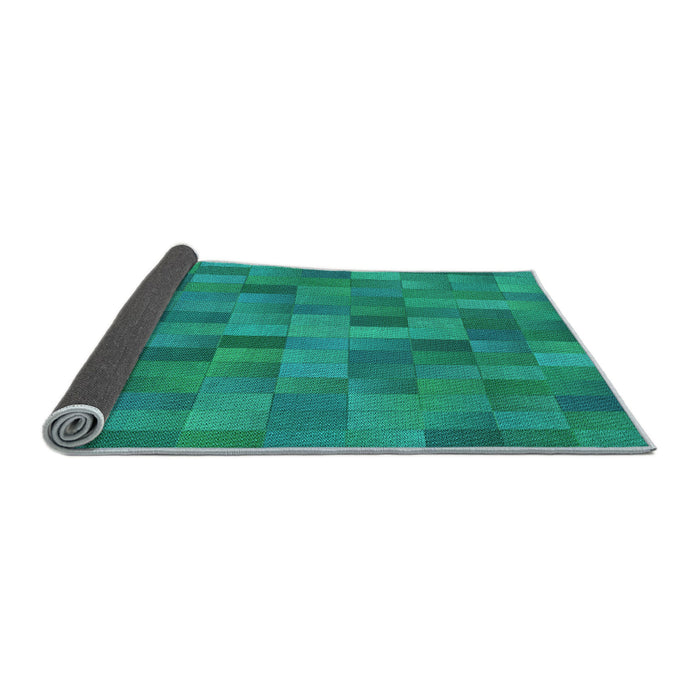 Thickness of Patterned Medium Spring Green Rug, pat1628lblu