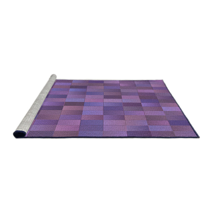 Sideview of Machine Washable Transitional Purple Rug, wshpat1628pur