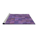 Sideview of Machine Washable Transitional Purple Rug, wshpat1628pur