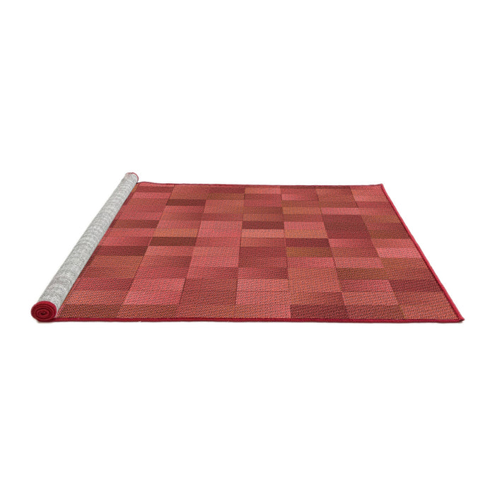 Sideview of Machine Washable Transitional Orange Rug, wshpat1628rd