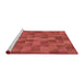 Sideview of Machine Washable Transitional Orange Rug, wshpat1628rd