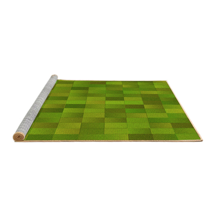 Sideview of Machine Washable Transitional Pistachio Green Rug, wshpat1628yw