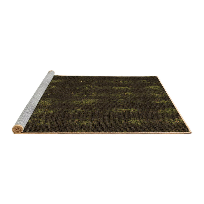 Sideview of Machine Washable Transitional Midnight Gray Rug, wshpat1629brn
