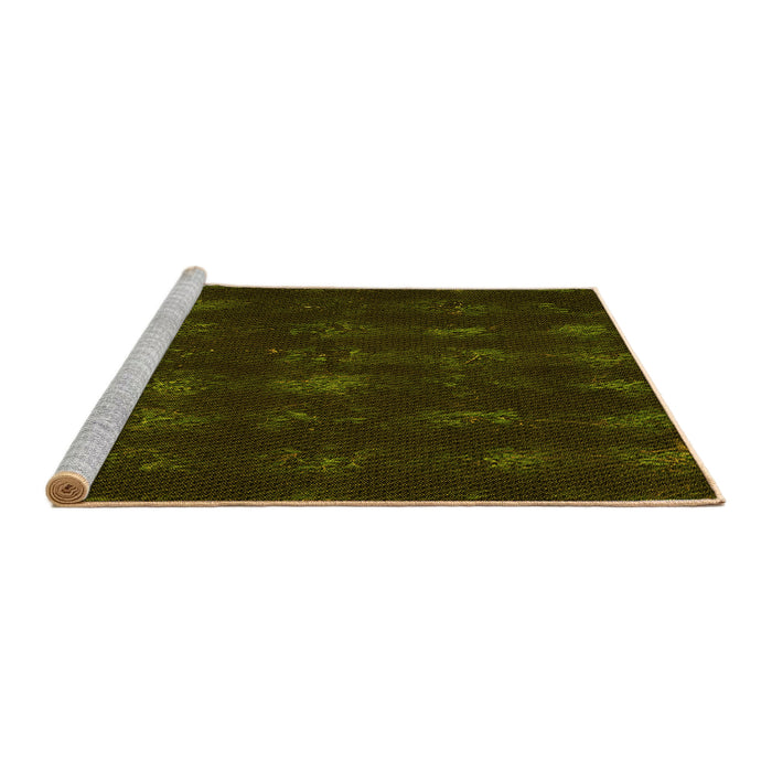 Sideview of Machine Washable Transitional Dark Bronze Brown Rug, wshpat1629yw
