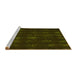 Sideview of Machine Washable Transitional Dark Bronze Brown Rug, wshpat1629yw