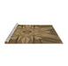 Sideview of Machine Washable Transitional Red Brown Rug, wshpat163brn