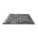 Sideview of Machine Washable Transitional Gunmetal Gray Rug, wshpat163gry